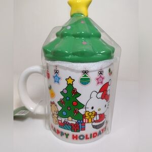 Hello Kitty Festive Mug with Green Tree Lid